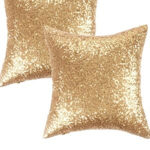 Gold Sequin Throw Pillows